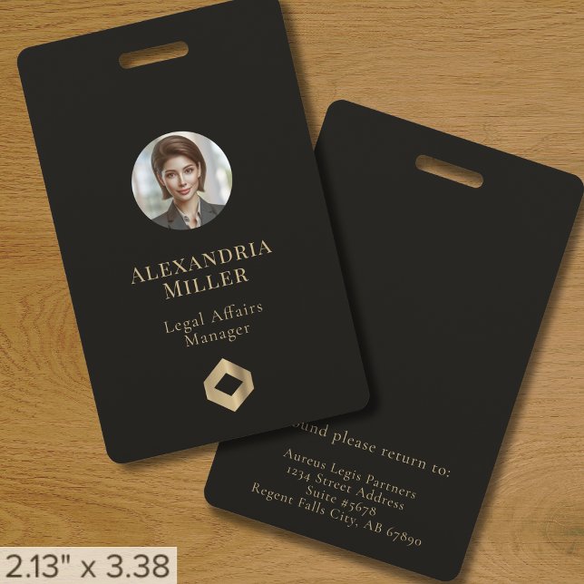 Tarjeta De Identificación Imagen del personal Elegante (Subido por el creador)