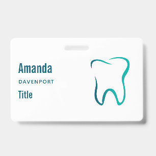 Tarjeta De Identificación Imagen médica de odontología de diente dental
