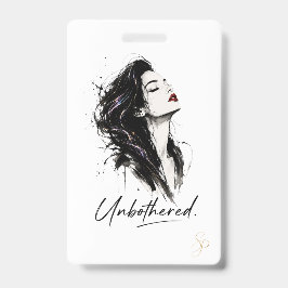 Tarjeta De Identificación Imperturbable. Insignia personalizada de declaraci