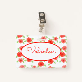 Tarjeta De Identificación Impresión con flores