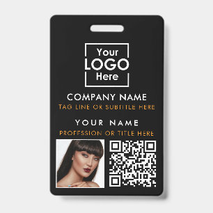 Tarjeta De Identificación Impresión de código QR de foto de ID de empleado p