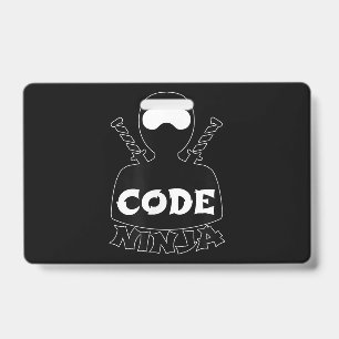 Tarjeta De Identificación Ingeniero de codificación de computadora Ninja del