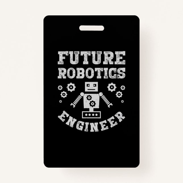 Tarjeta De Identificación Ingeniero de Robótica Futuro Funny Robot Engineeri (Anverso)