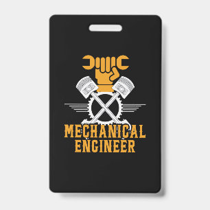 Tarjeta De Identificación Ingeniero Ingeniero Mecánico
