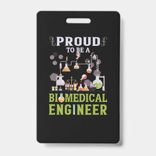 Tarjeta De Identificación Ingeniero Orgulloso De Ser Un Ingeniero Biomédico