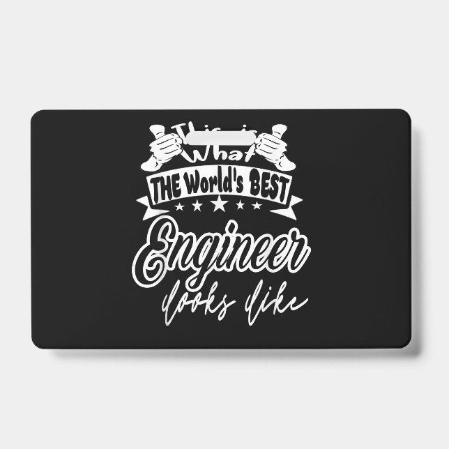 Tarjeta De Identificación Ingeniero: Parece Mejor Ingeniero Del Mundo (Front)