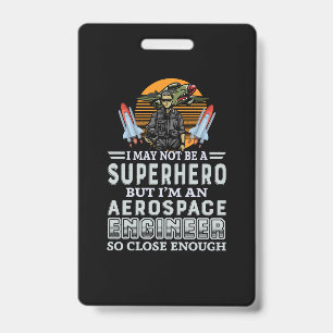 Tarjeta De Identificación Ingeniero Soy un ingeniero aeroespacial