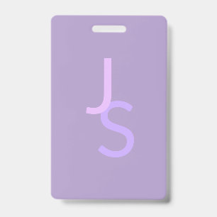 Tarjeta De Identificación Iniciales superpuestas modernas con monograma Pú