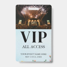 Insigne de acceso total VIP de evento personalizad