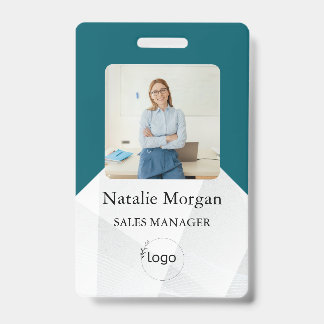Tarjeta De Identificación Insigne de foto elegante y personalizado para empl