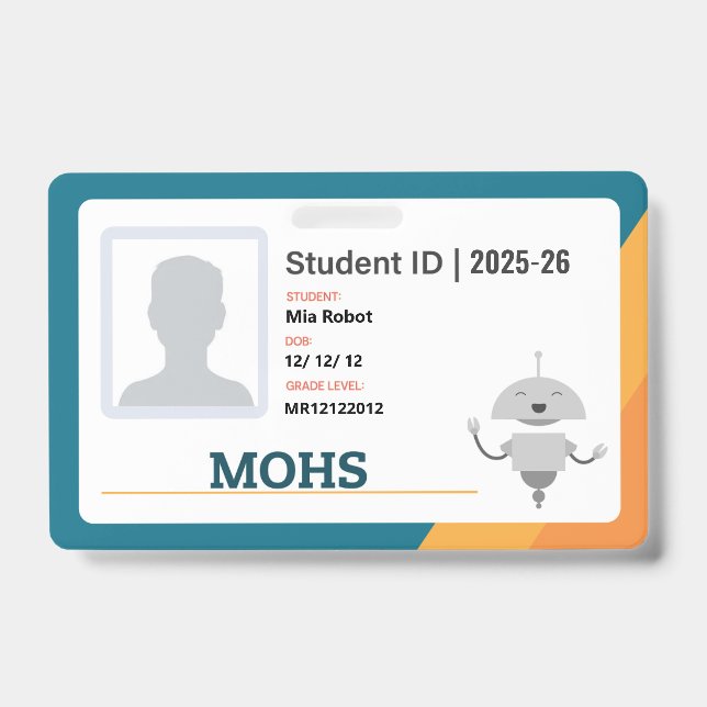 Tarjeta De Identificación Insigne MOHS 25-26 (Parte frontal)