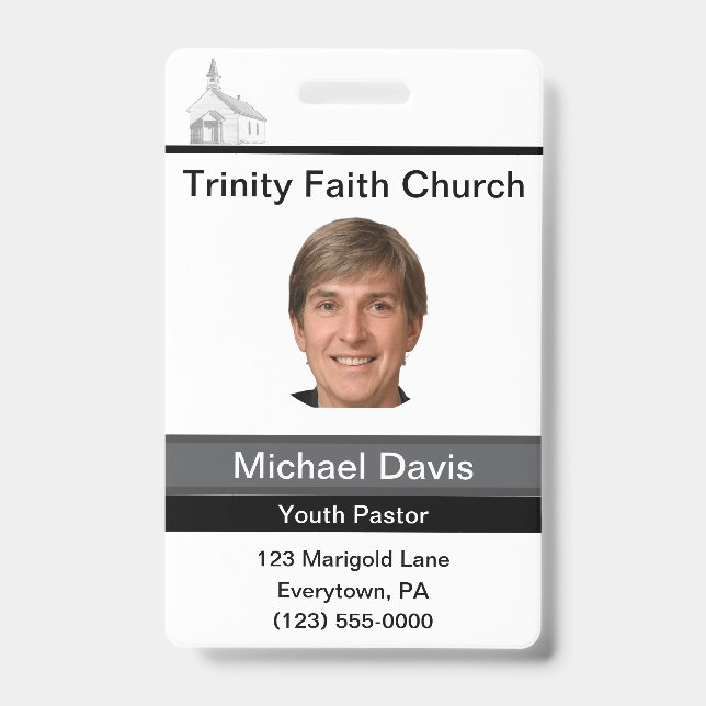 Tarjeta De Identificación Insignia (Parte frontal)