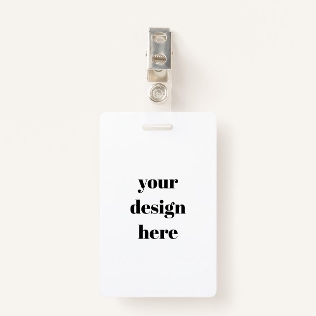 Tarjeta De Identificación Insignia (Anverso con clip)