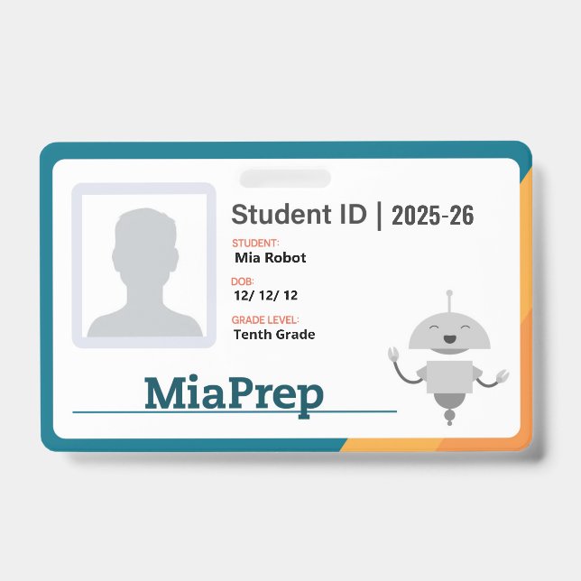 Tarjeta De Identificación Insígnia 25-26 MiaPrep (Parte frontal)