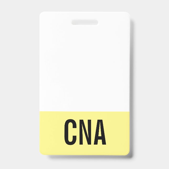 Tarjeta De Identificación Insígnia amarilla de CNA de doble cara (Parte frontal)