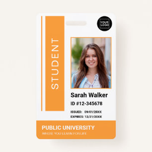 Tarjeta De Identificación Insignia amarilla de la universidad universitaria