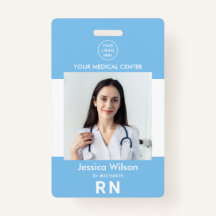 Insignia azul del personal médico de enfermería mo