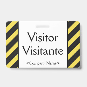 Tarjeta De Identificación Insígnia básica de "Visitante"