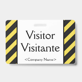 Tarjeta De Identificación Insígnia básica de "Visitante"
