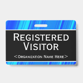 Tarjeta De Identificación Insígnia básica de "Visitante Registrado"