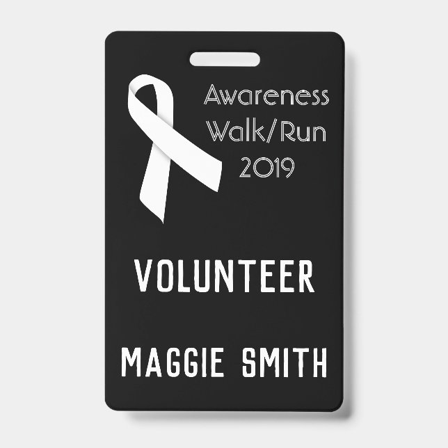 Tarjeta De Identificación Insignia blanca completamente adaptable de la (Anverso)