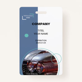 Tarjeta De Identificación Insignia clásica de coche