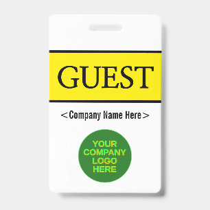 Tarjeta De Identificación Insignia clásica de la "HUÉSPED"