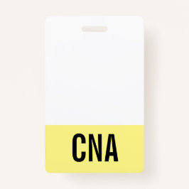 Tarjeta De Identificación Insignia CNA amarilla de doble cara