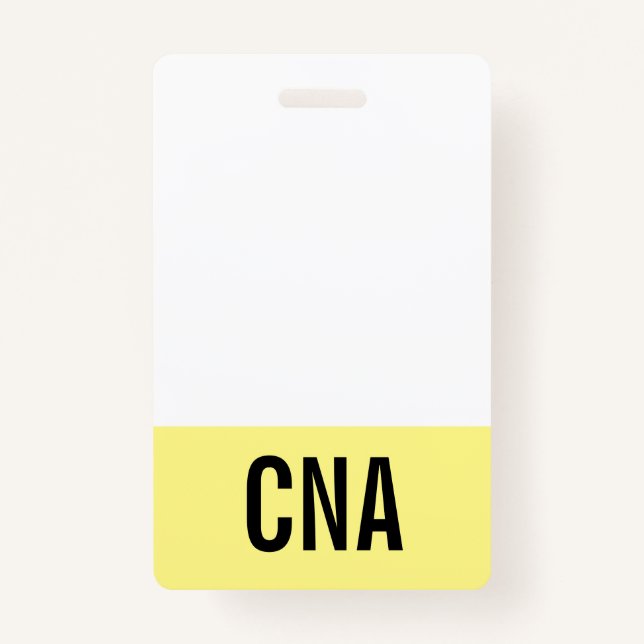 Tarjeta De Identificación Insignia CNA amarilla de doble cara (Anverso)