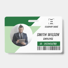Tarjeta De Identificación Insígnia comercial de identificación de foto perso