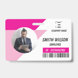 Tarjeta De Identificación Insígnia comercial de identificación de foto perso
