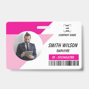 Tarjeta De Identificación Insígnia comercial de identificación de foto perso