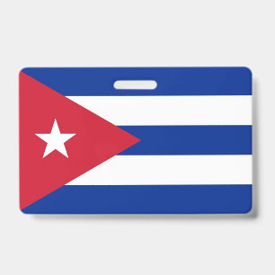Tarjeta De Identificación Insígnia con bandera de Cuba