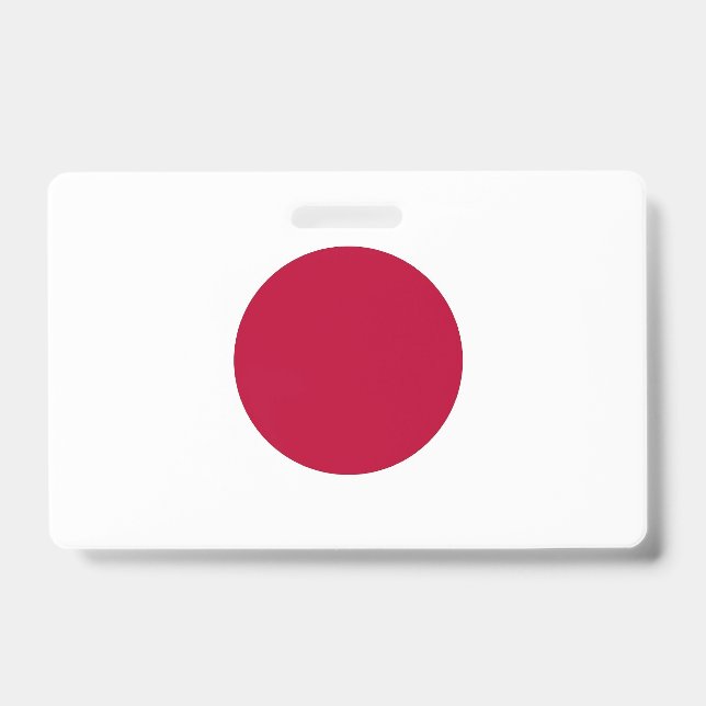 Tarjeta De Identificación Insígnia con bandera de Japón (Parte frontal)