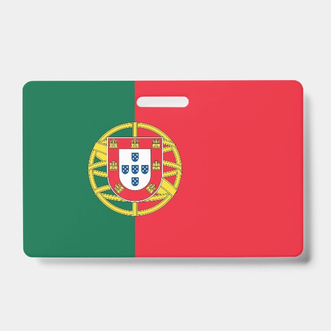 Tarjeta De Identificación Insígnia con bandera de Portugal (Parte frontal)
