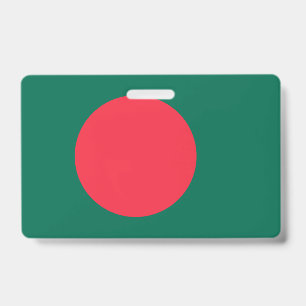Tarjeta De Identificación Insígnia con la bandera de Bangladesh