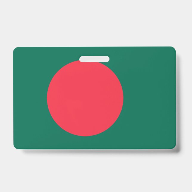 Tarjeta De Identificación Insígnia con la bandera de Bangladesh (Parte frontal)