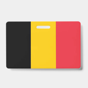 Tarjeta De Identificación Insígnia con la bandera de Bélgica
