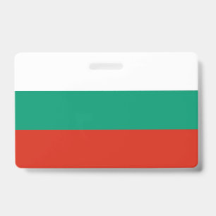 Tarjeta De Identificación Insígnia con la bandera de Bulgaria