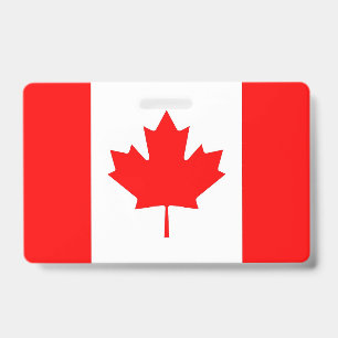 Tarjeta De Identificación Insígnia con la bandera de Canadá