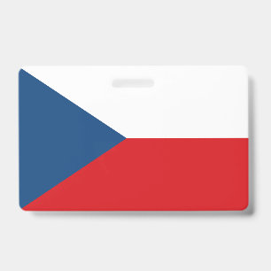 Tarjeta De Identificación Insígnia con la bandera de Chequia