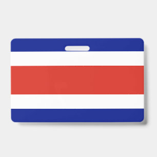 Tarjeta De Identificación Insígnia con la bandera de Costa Rica