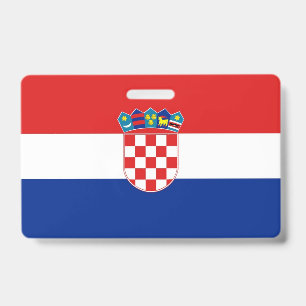 Tarjeta De Identificación Insígnia con la bandera de Croacia