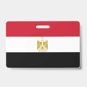 Tarjeta De Identificación Insígnia con la bandera de Egipto