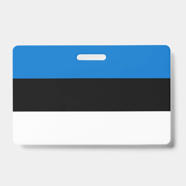 Tarjeta De Identificación Insígnia con la bandera de Estonia (Parte frontal)