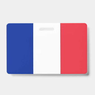 Tarjeta De Identificación Insígnia con la bandera de Francia