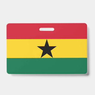 Tarjeta De Identificación Insígnia con la bandera de Ghana