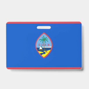 Tarjeta De Identificación Insígnia con la bandera de Guam, EE. UU.