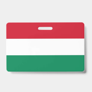 Tarjeta De Identificación Insígnia con la bandera de Hungría