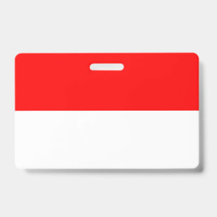 Tarjeta De Identificación Insígnia con la bandera de Indonesia